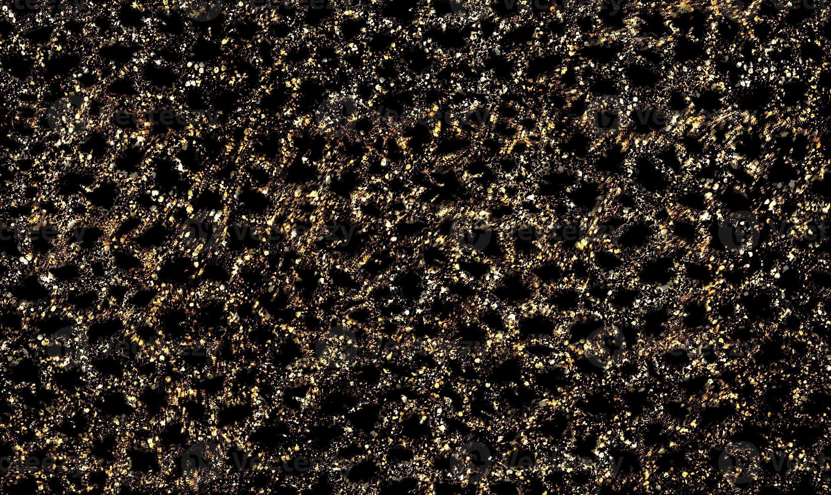 Wild Animal Skin Texture Gold Glitter Seamless Pattern Background photo