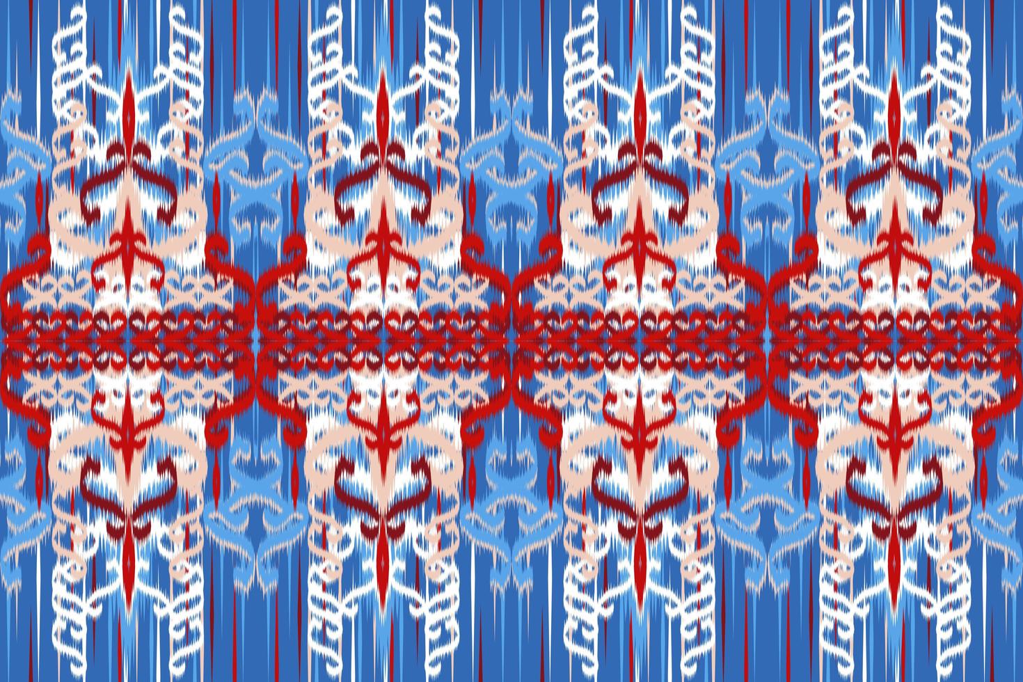 Ethnic ikat chevron pattern background Traditional pattern on the fabric in Indonesia and other Asian countries. photo