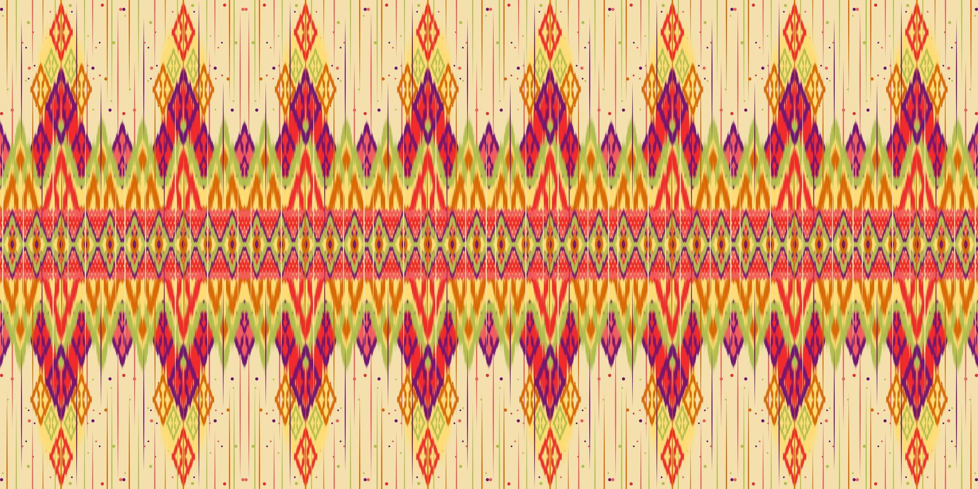 Ethnic fabric pattern Designed from geometric shapes Ethnic Asian style fabric pattern Used for home decoration, carpet work, indoor and outdoor use. photo