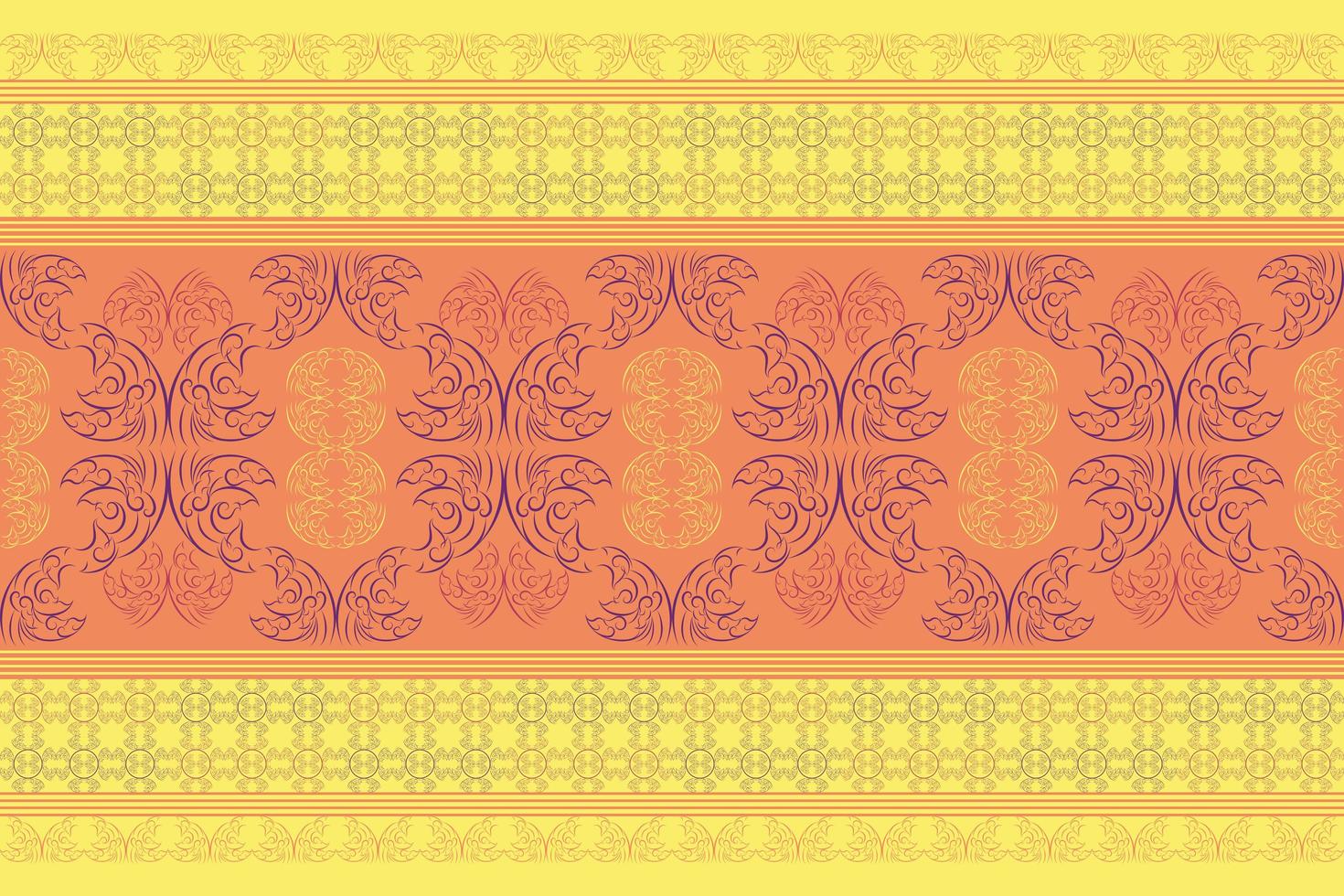 Ethnic fabric pattern Designed from geometric shapes Ethnic Asian style fabric pattern Used for home decoration, carpet work, indoor and outdoor use. photo