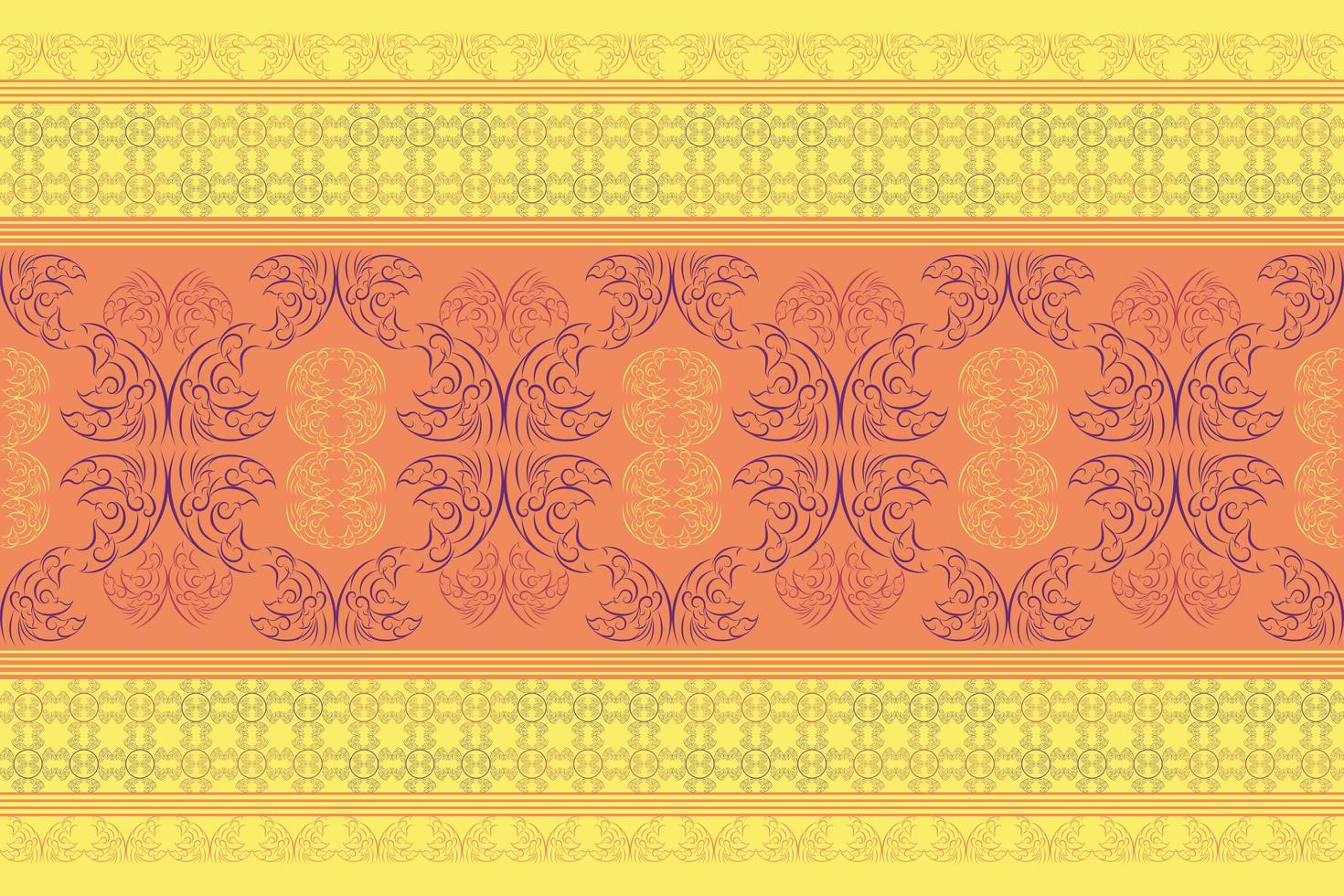 Ethnic fabric pattern Designed from geometric shapes Ethnic Asian style fabric pattern Used for home decoration, carpet work, indoor and outdoor use. photo