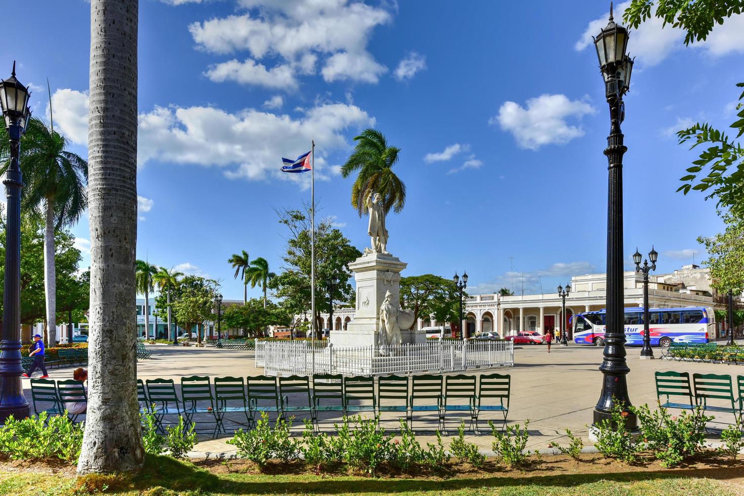 Statue of Jose Marti in the Jose Marti Park, the main square of Cienfuegos, Cuba, 2022 photo