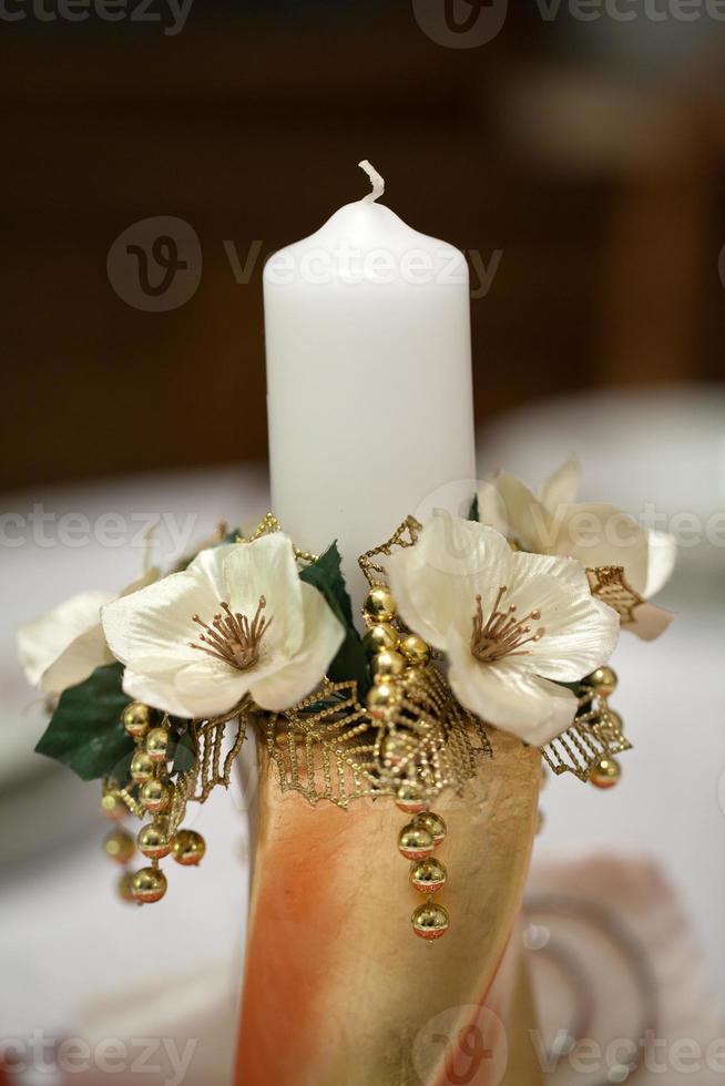 Elegant Christmas table setting photo