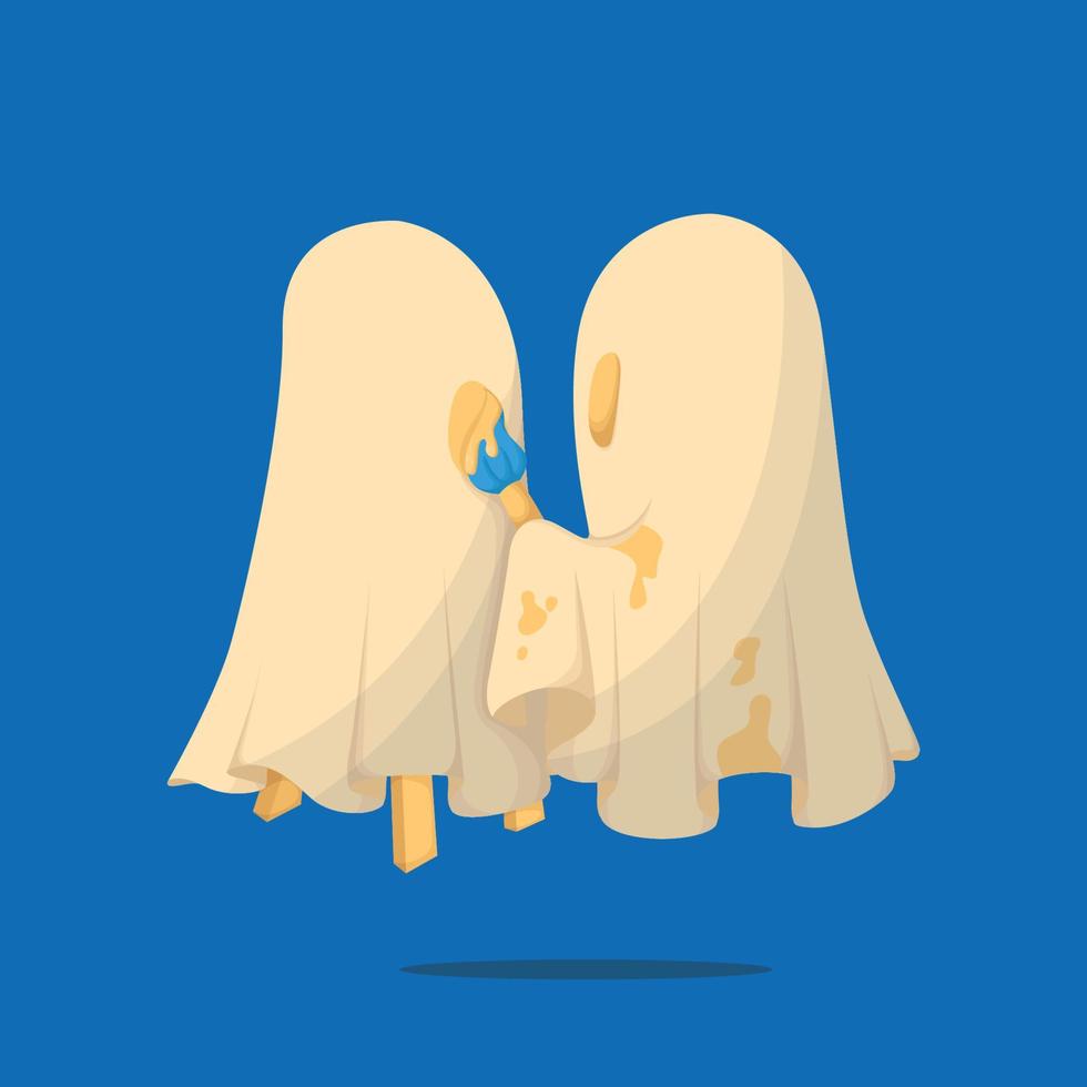 Ghost character Painter Illustration vector