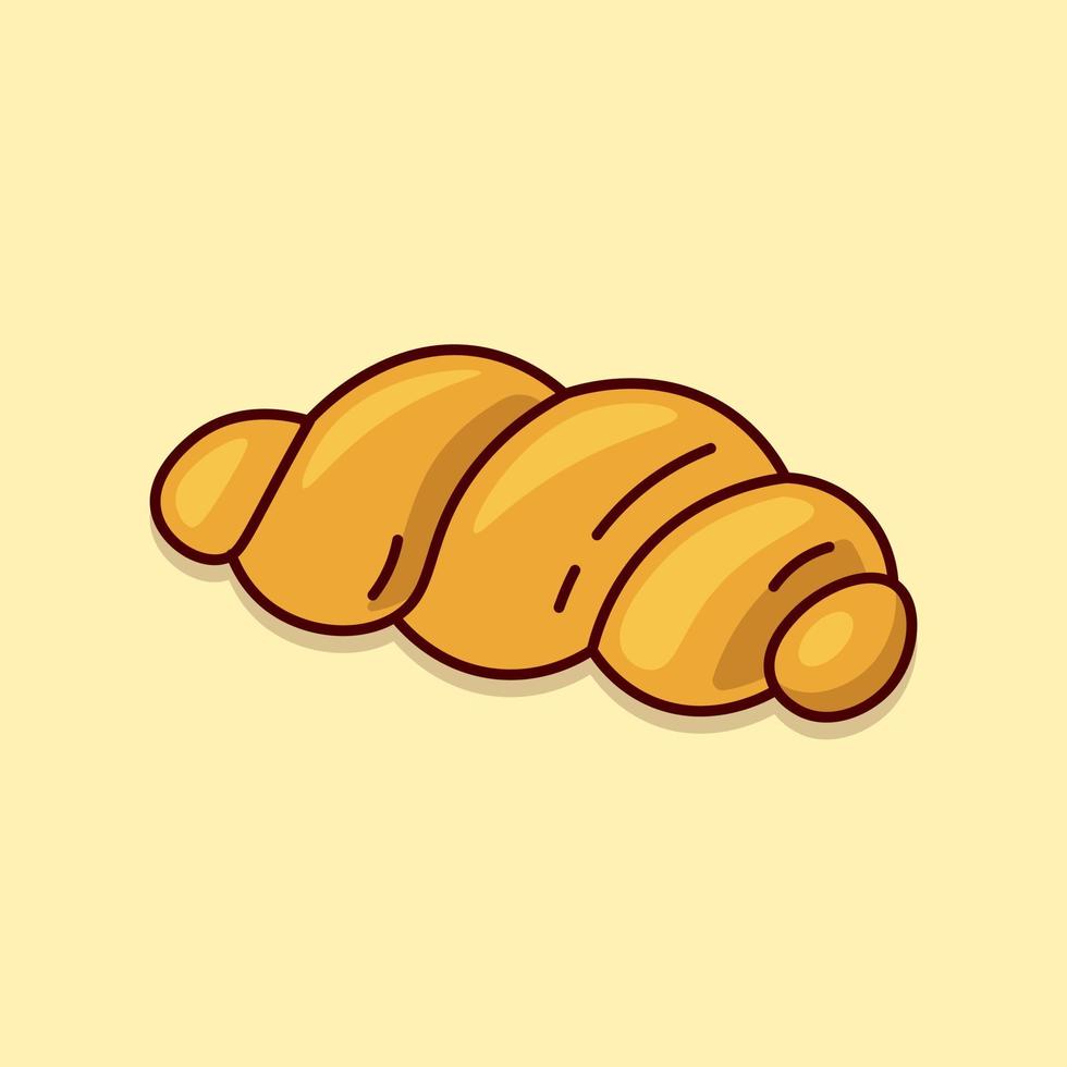 Bread cartoon vector icon illustration