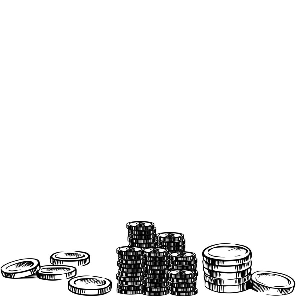 Collection of money vector