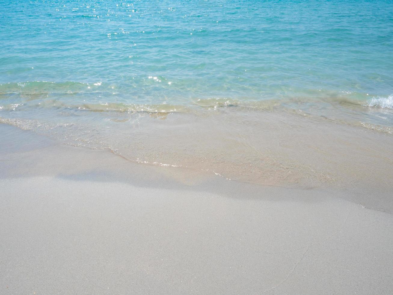 Wave of ocean on the beach copy space,Blue ocean beautiful nature photo