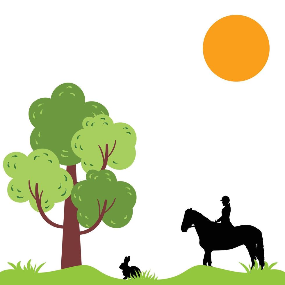 Beautiful view of forest vector