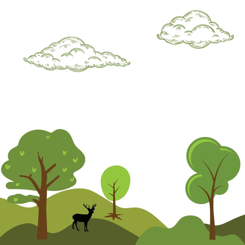 Beautiful Forest portrait vector