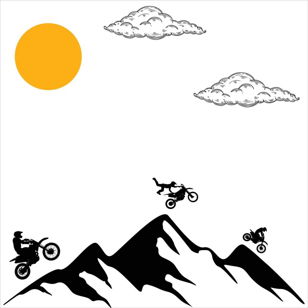 Mountain bike ride vector