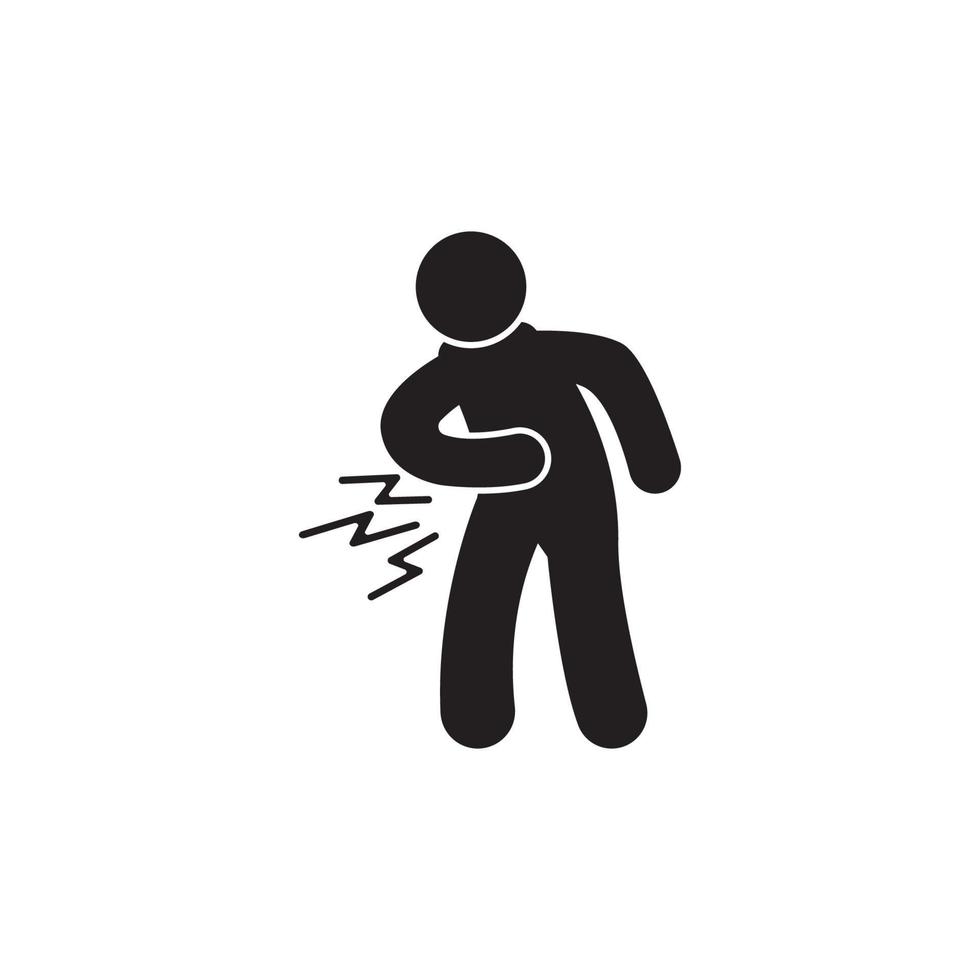 stomach ache or diarrhea logo or icon simple vector illustration design