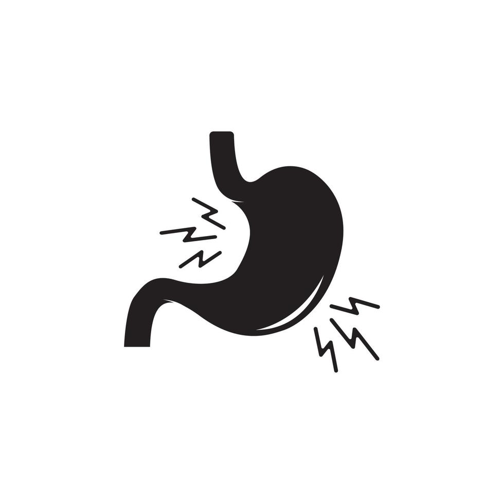 stomach ache or diarrhea logo or icon simple vector illustration design