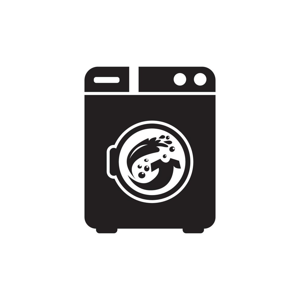 lavadora o icono de lavandería. diseño de plantilla de ilustración vectorial vector