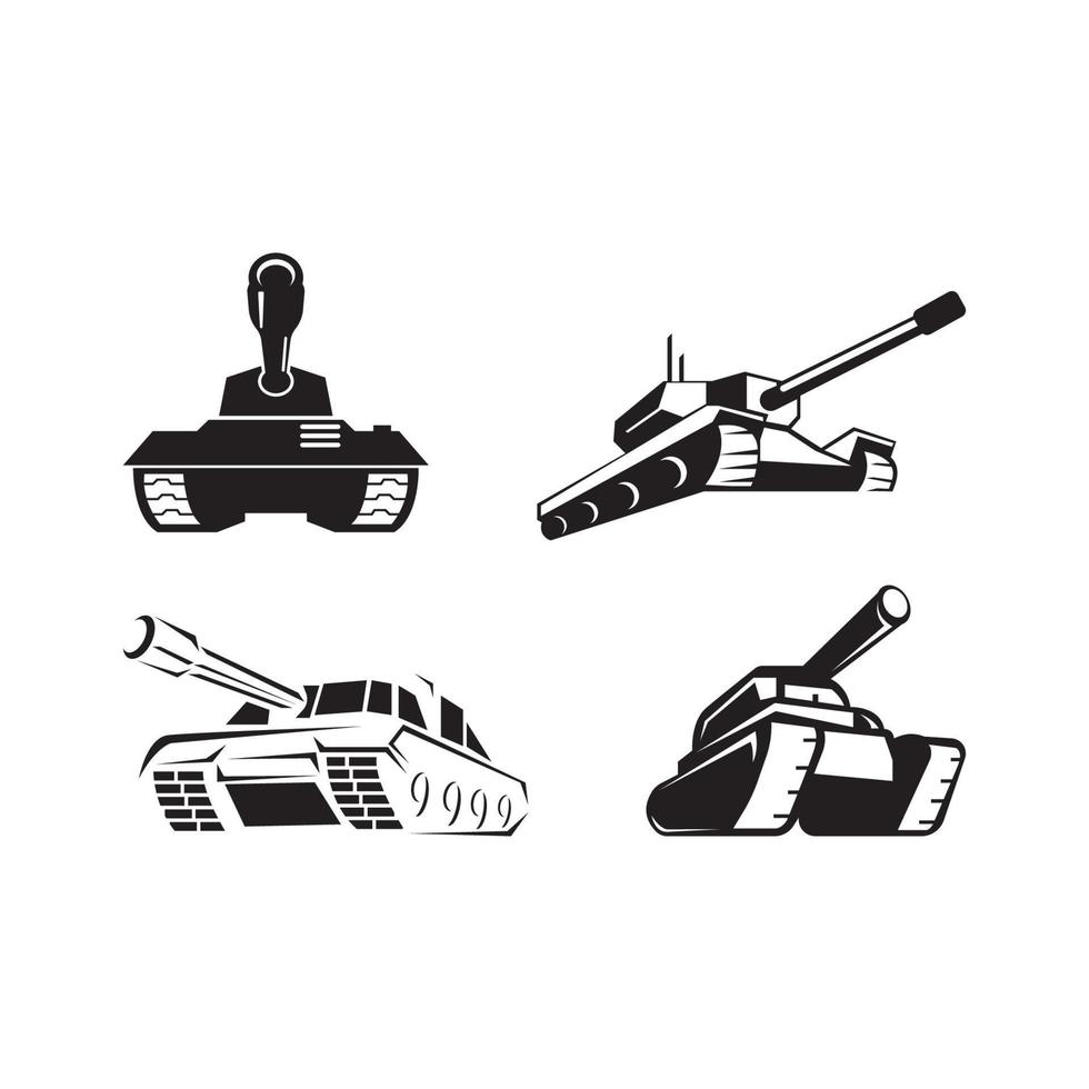 battle tank icon logo vector design template