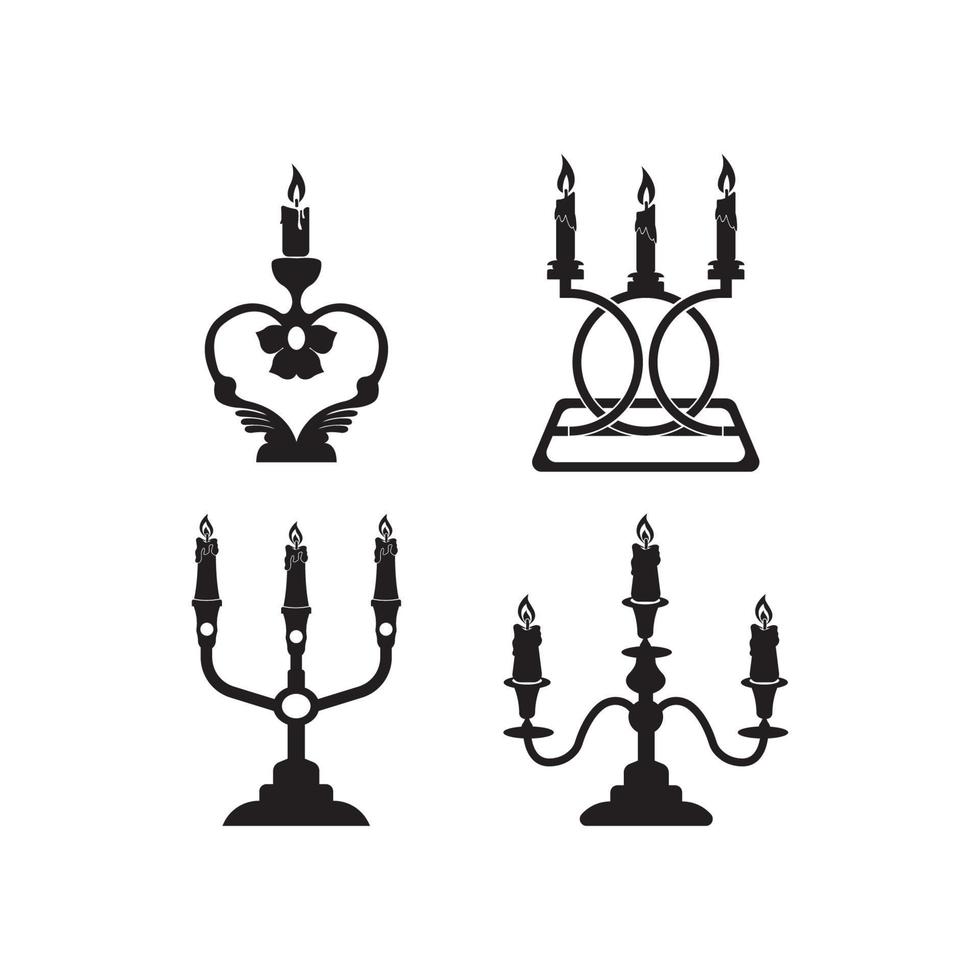 diseño de plantilla de ilustración de vector de icono de vela