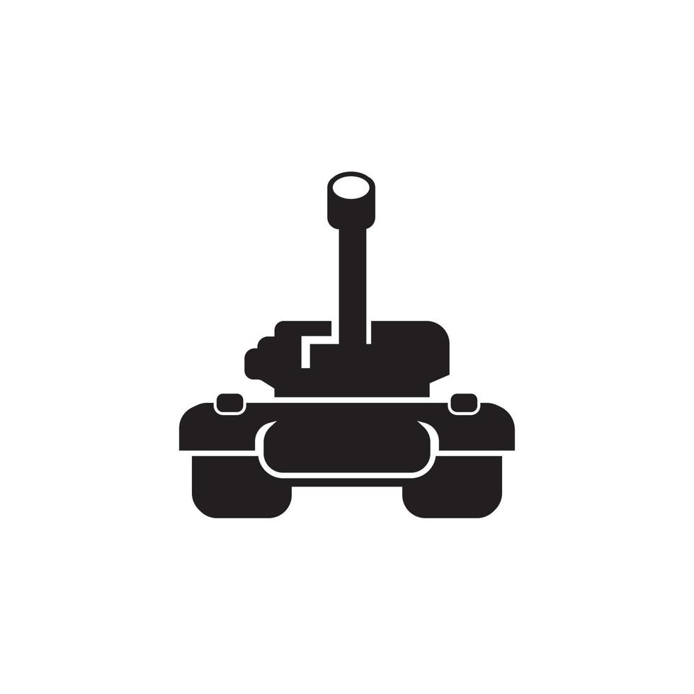 plantilla de diseño de vector de logotipo de icono de tanque de batalla