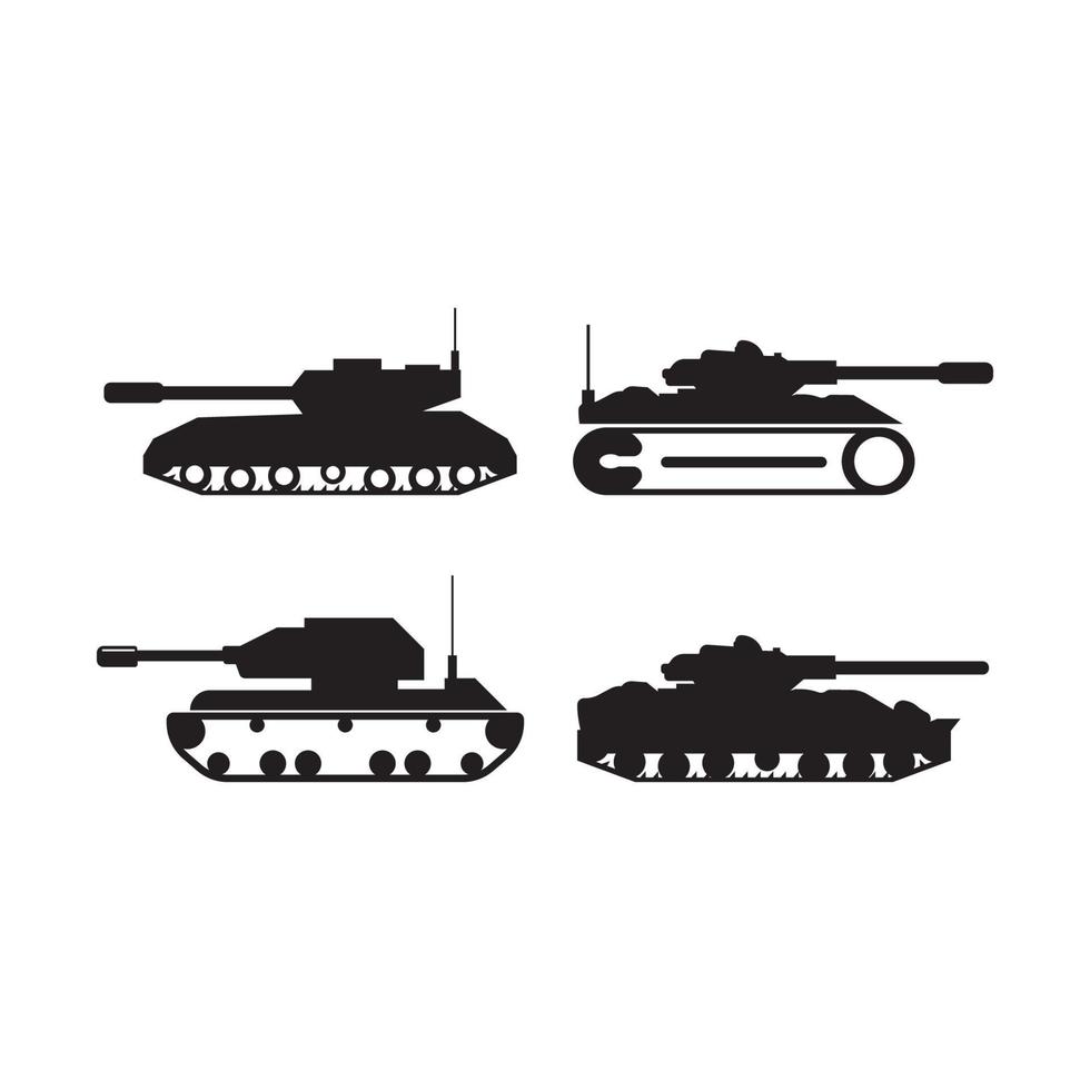 plantilla de diseño de vector de logotipo de icono de tanque de batalla