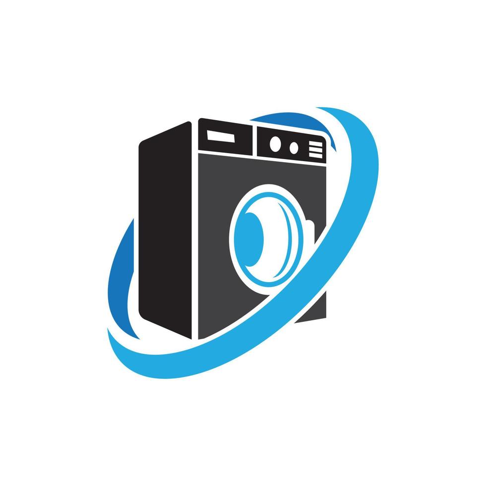 lavadora o icono de lavandería. diseño de plantilla de ilustración vectorial vector