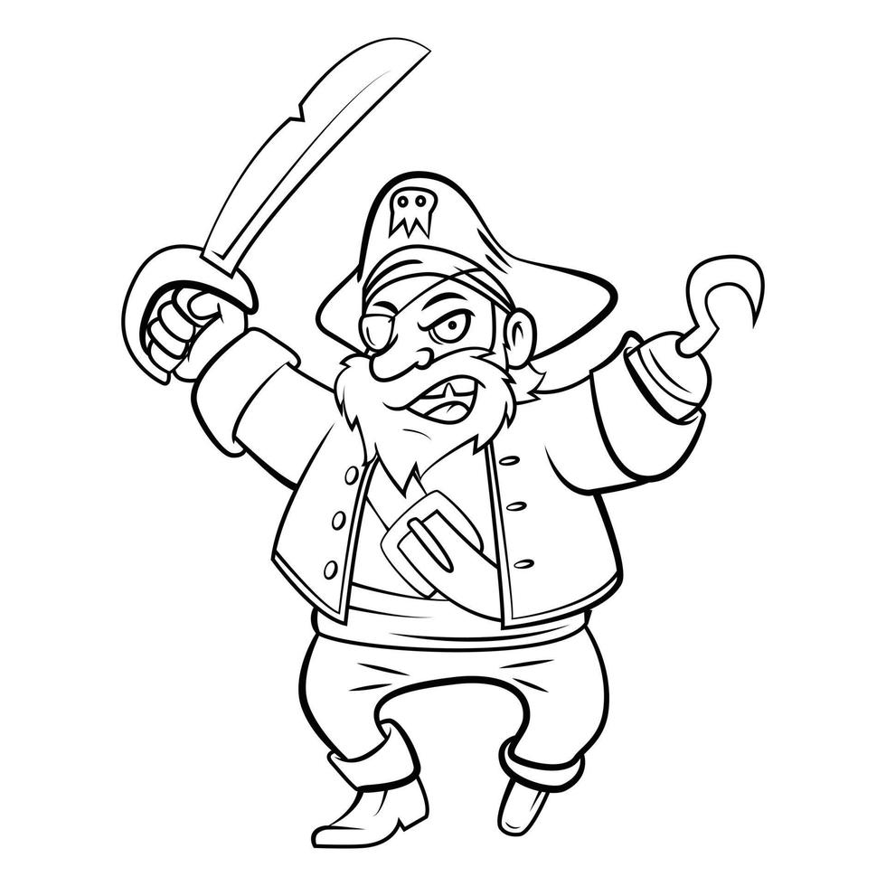 Pirate Vector Illustration Sketch