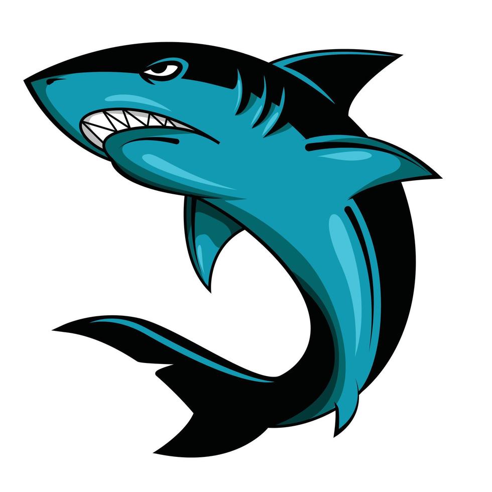 diseño de ilustración de vector de tiburón