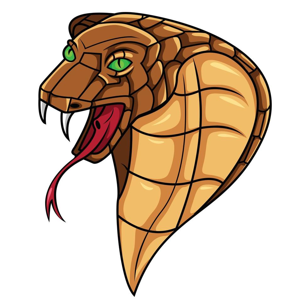 ilustración de vector de cabeza de cobra