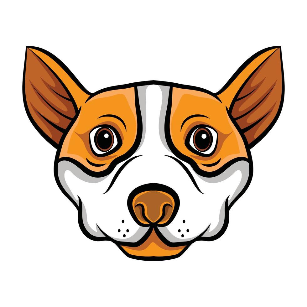 Dog Head Cartoon Illustration vector