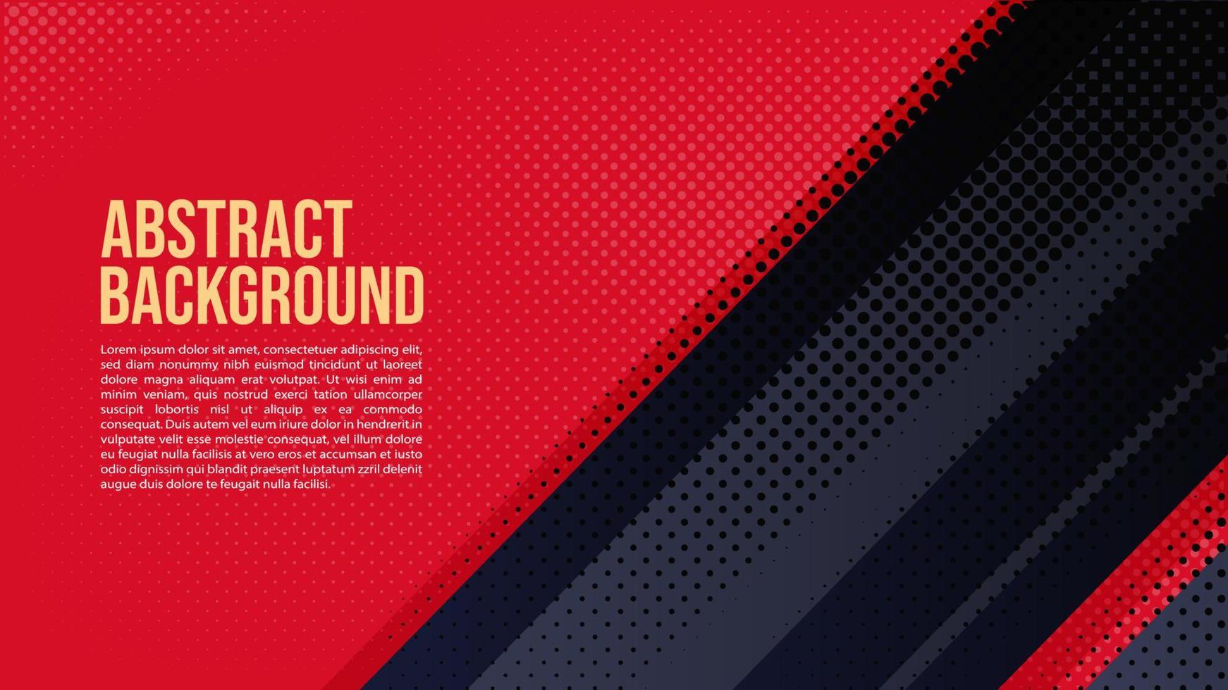 Abstract background vector with halftone pattern, template design banner with sporty shapes and copy space text