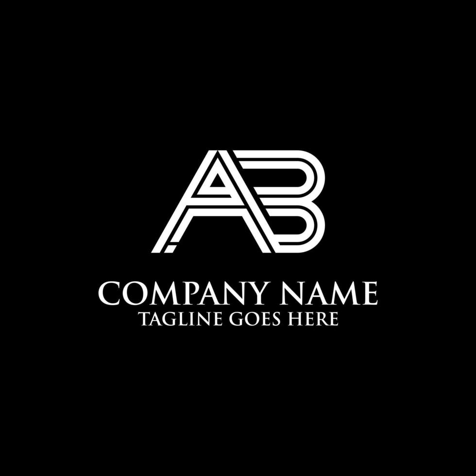 AB initial logo design vector illustration, best for business and industry company logo