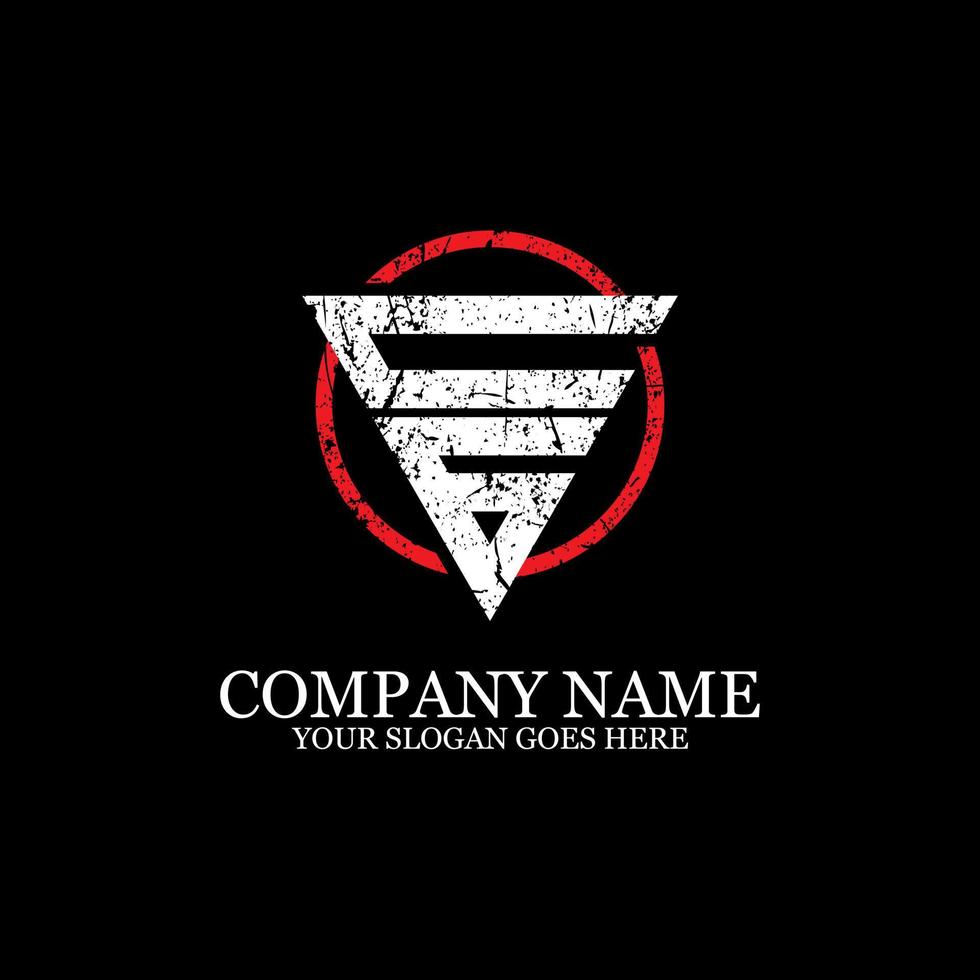 CG initial name logo design, with grunge style, Letter logo vector in the circle