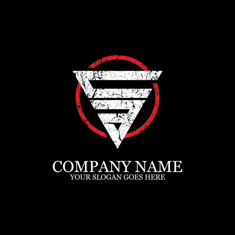 CA initial name logo design, with grunge style, Letter logo vector in the circle