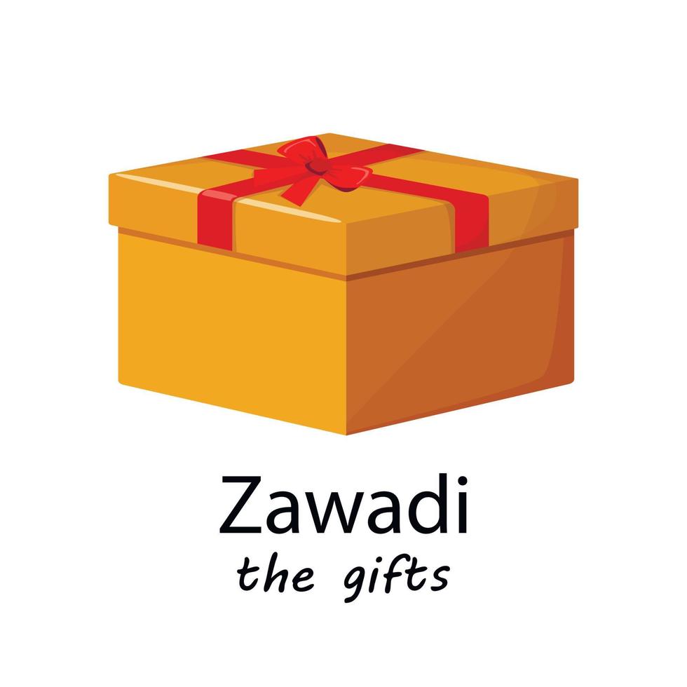 Kwanzaa present Zawadi clip art. Vector illustration isolated on white