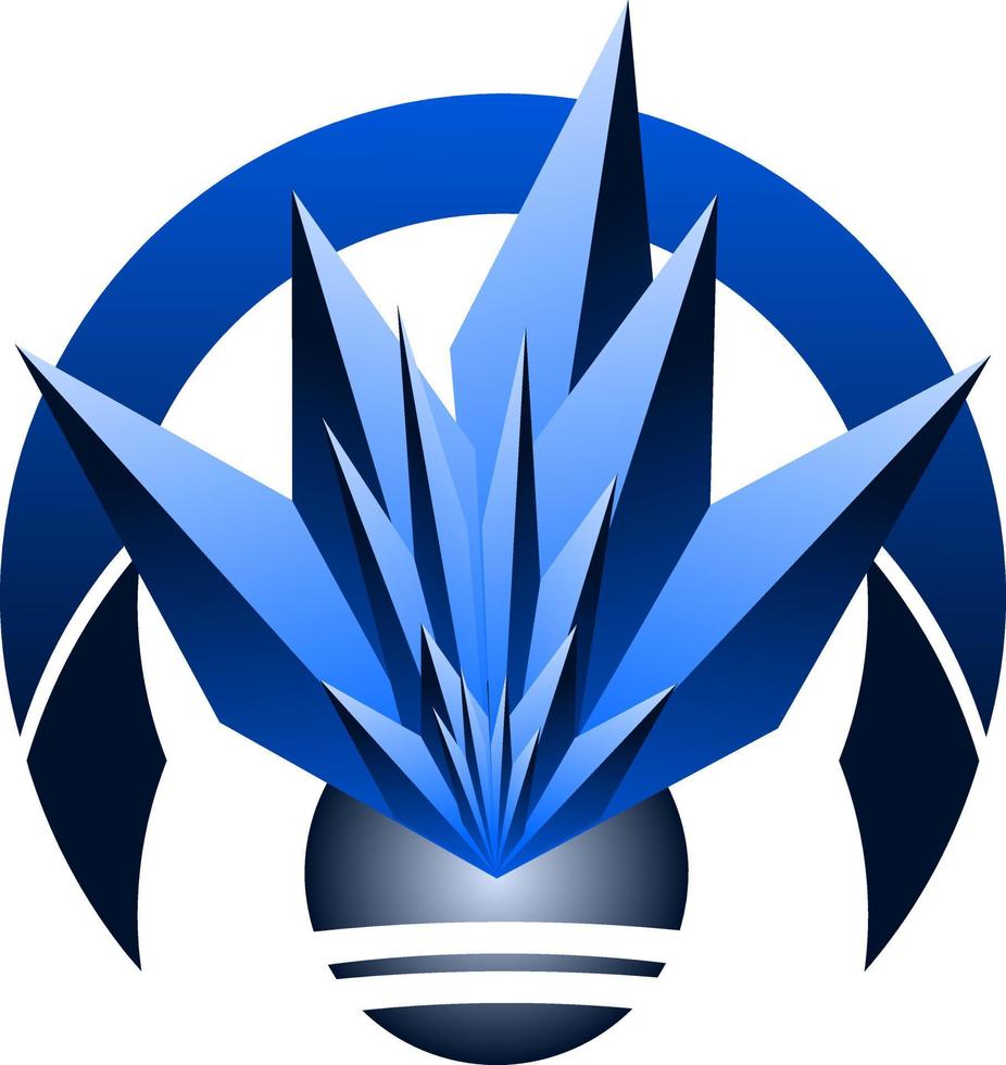The illustrations and clipart. a logo design. blue and white background vector