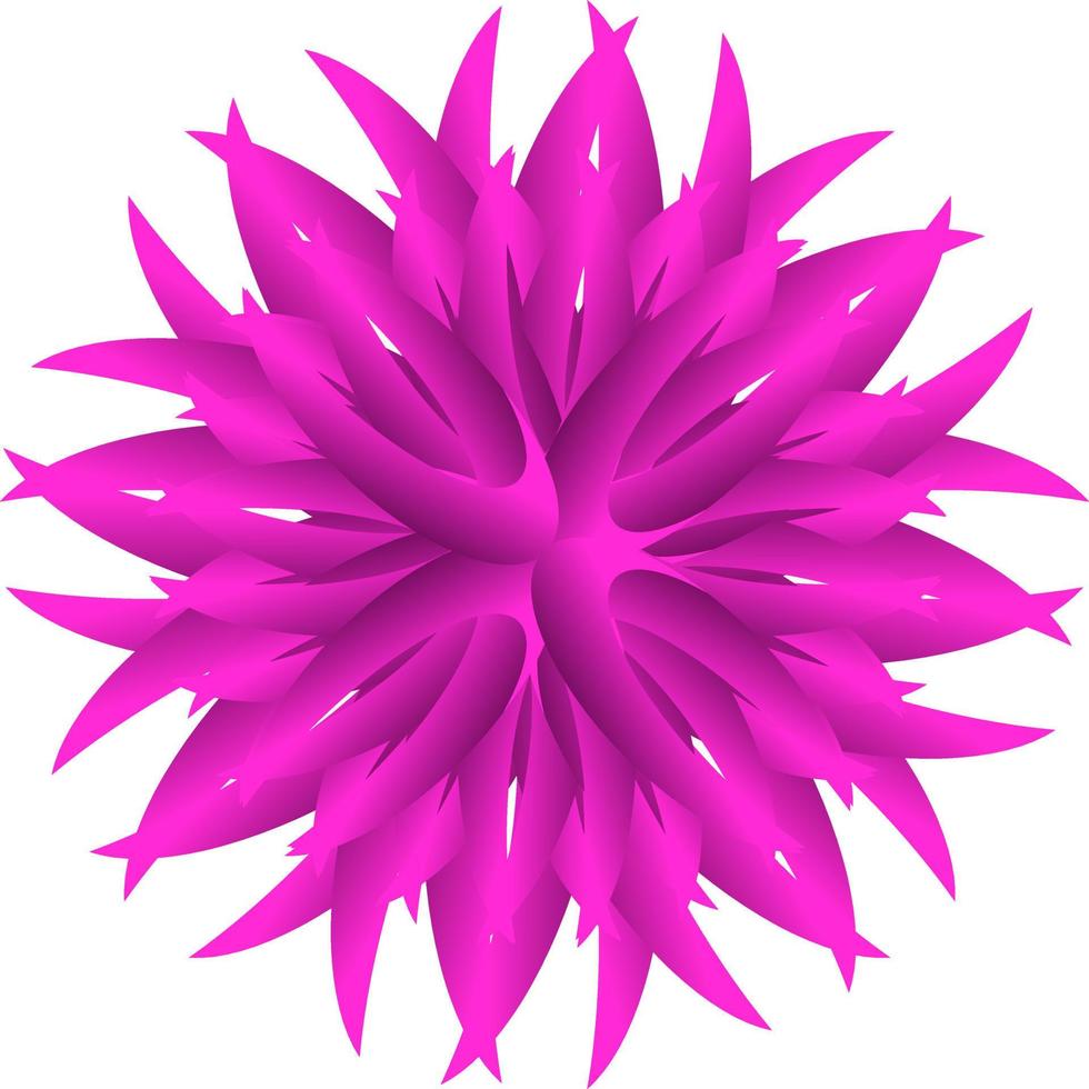 pink flower isolated on white vector