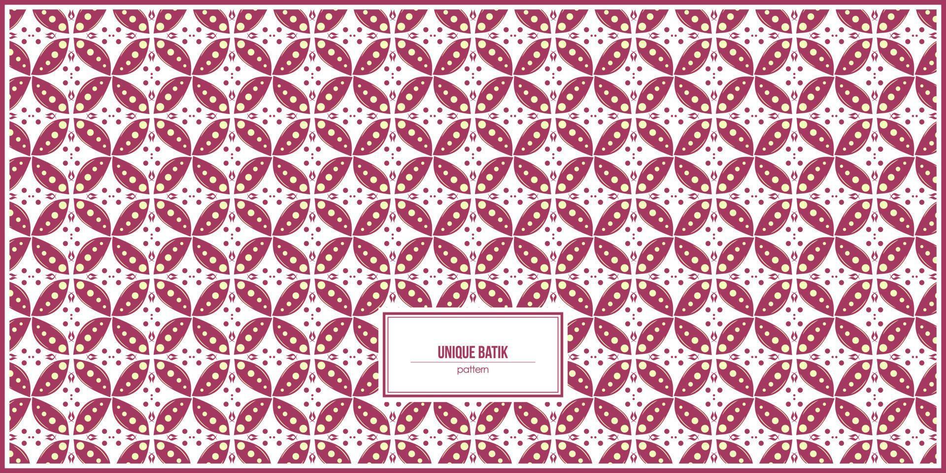 unique batik shape pattern with hand drawn style vector