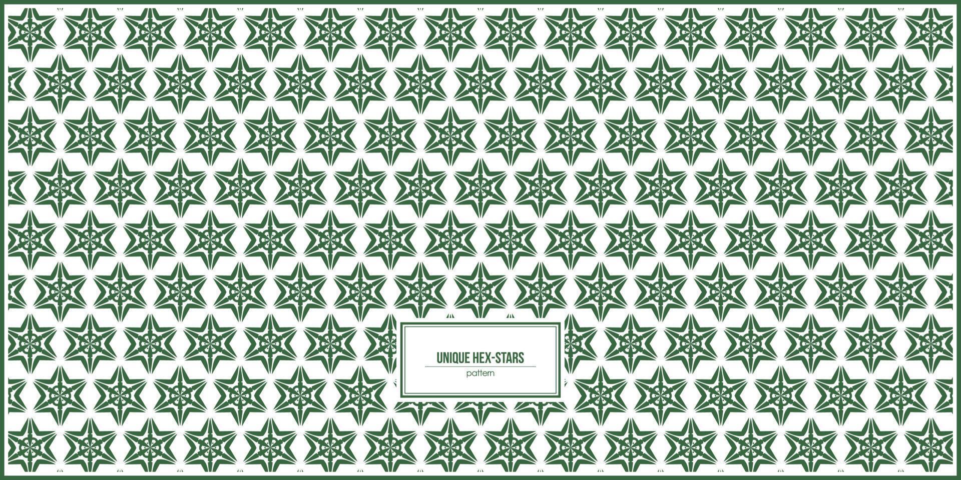 patrón único de estrellas hexagonales para una tarjeta de presentación única vector
