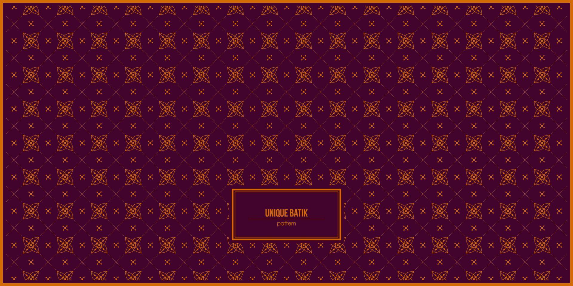 unique batik pattern with dark purple background vector
