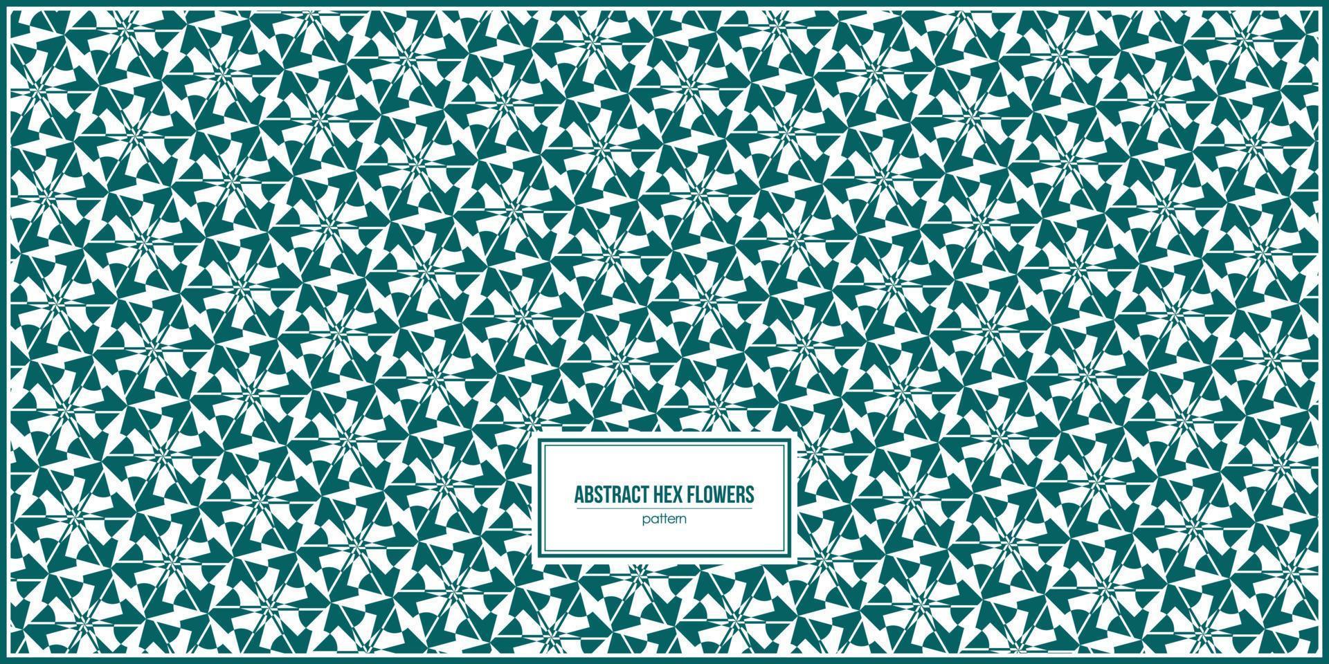 abstract hex flower pattern with symmetrical shape vector