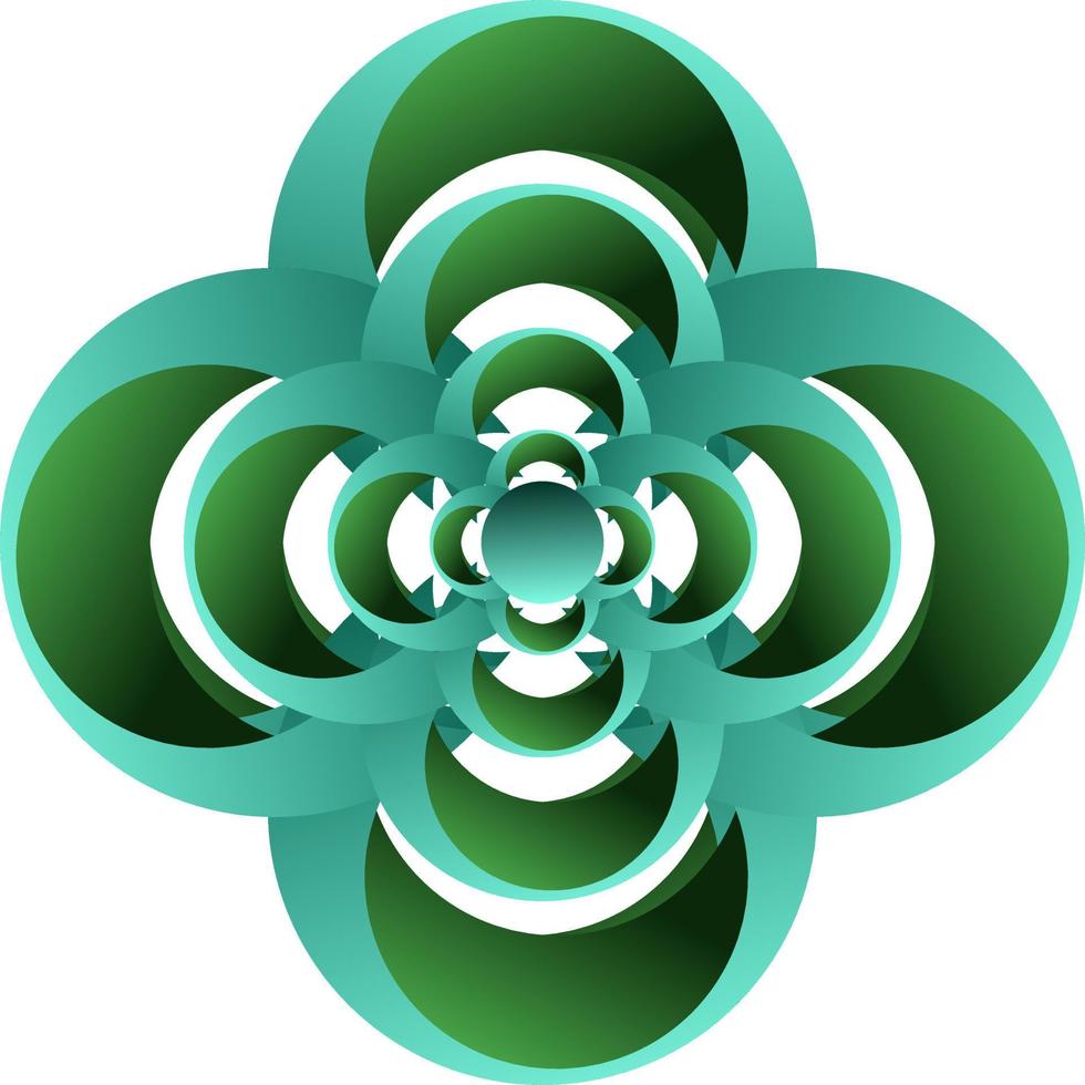 The illustrations and clipart. abstract green circle vector