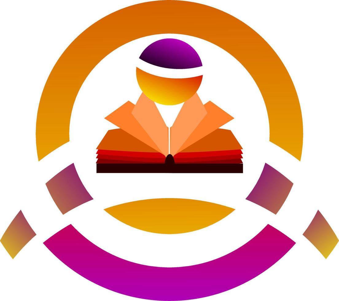 The illustrations and clipart. logo design. a butterfly icon on the abstract element. illustration of a worker with a book vector