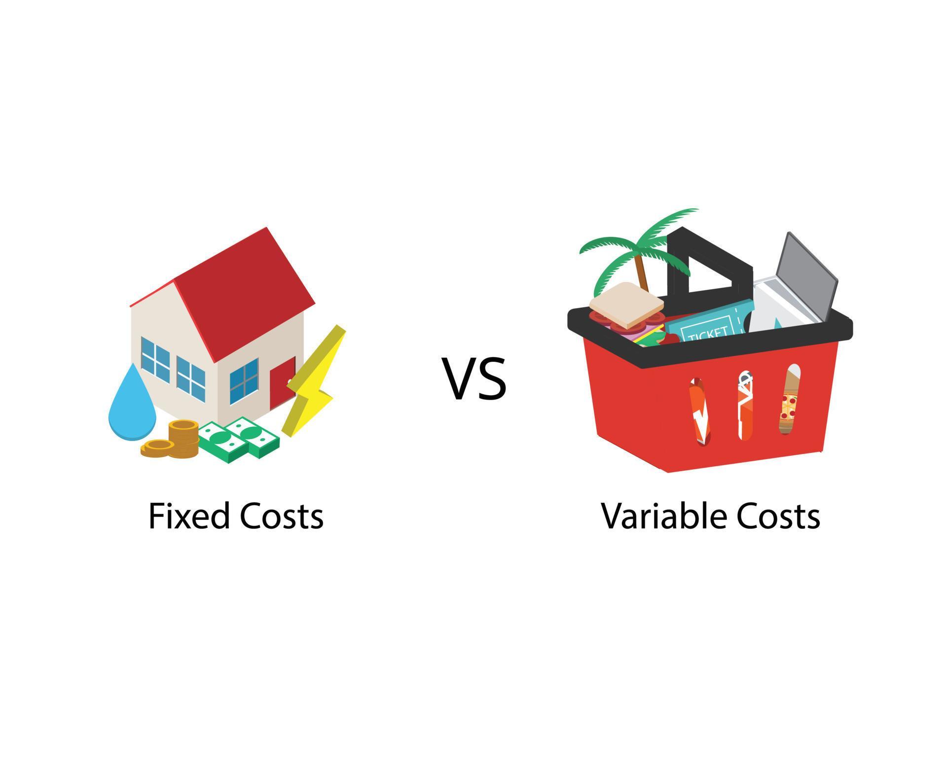 Fixed cost with no change in quantity of goods compare with variable