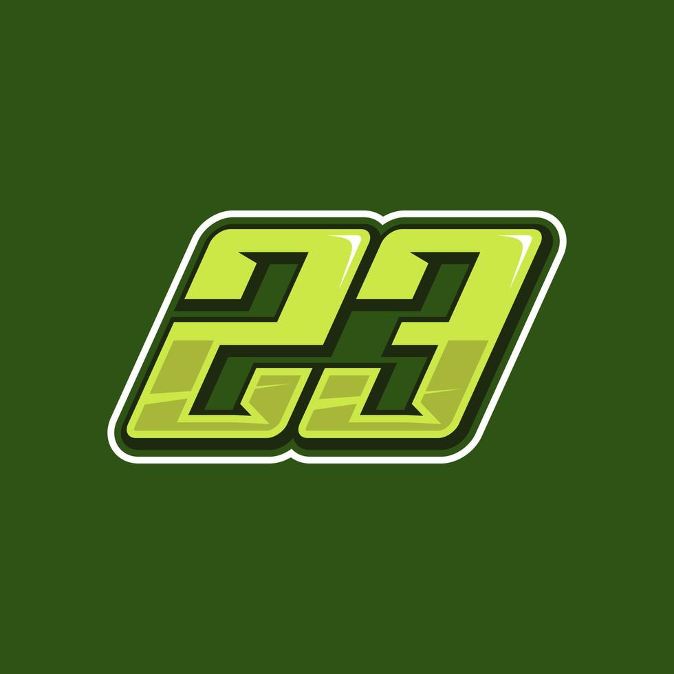 Racing number 23 logo design vector