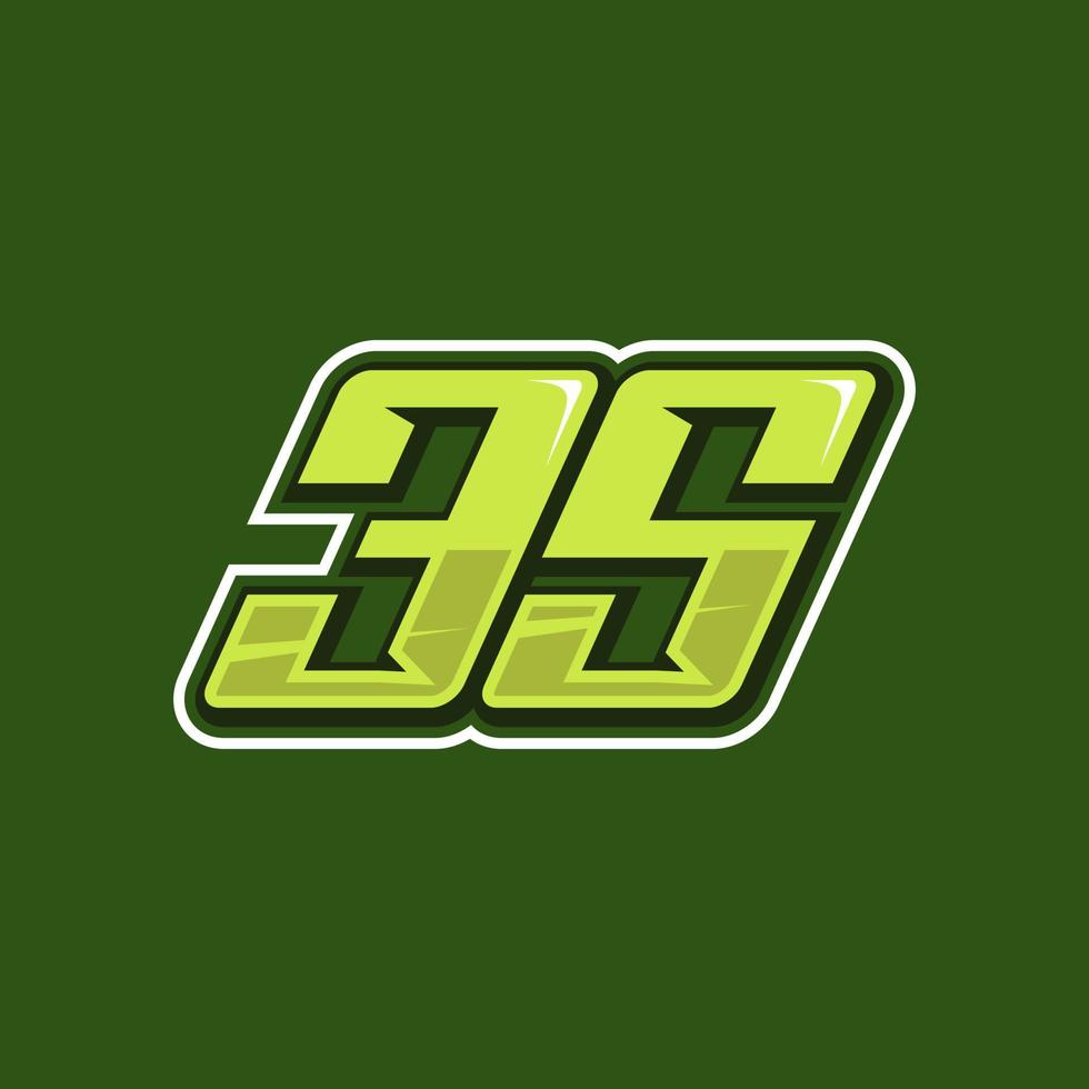 Racing number 35 logo design vector