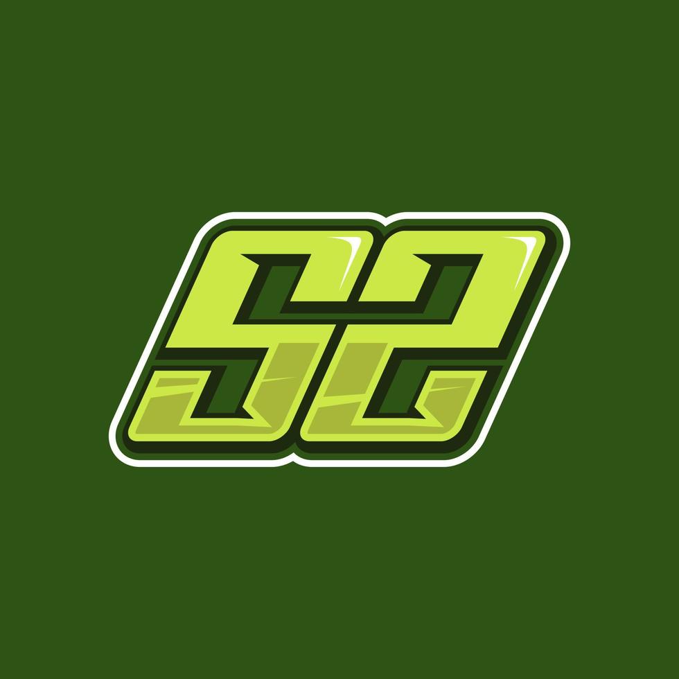 Racing number 52 logo design vector