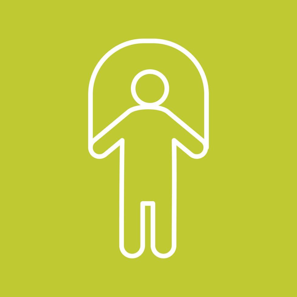 Child Skipping Line Color Background Icon vector