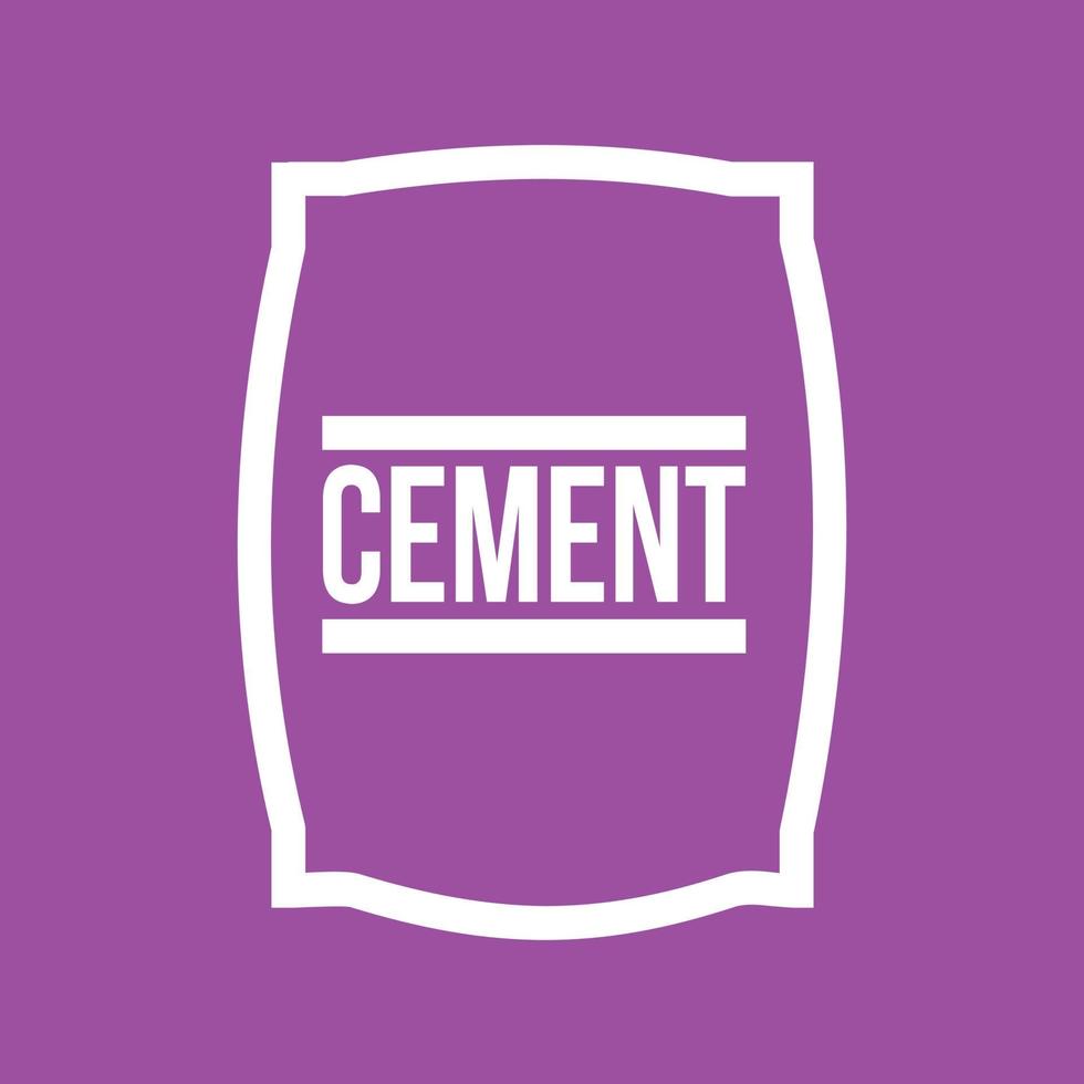 Cement Bag Line Color Background Icon vector