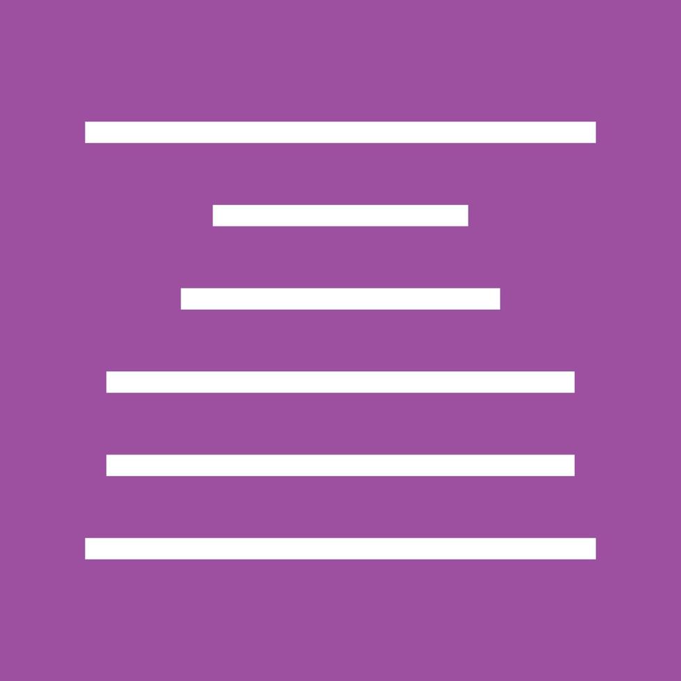 Center Align Line Color Background Icon vector