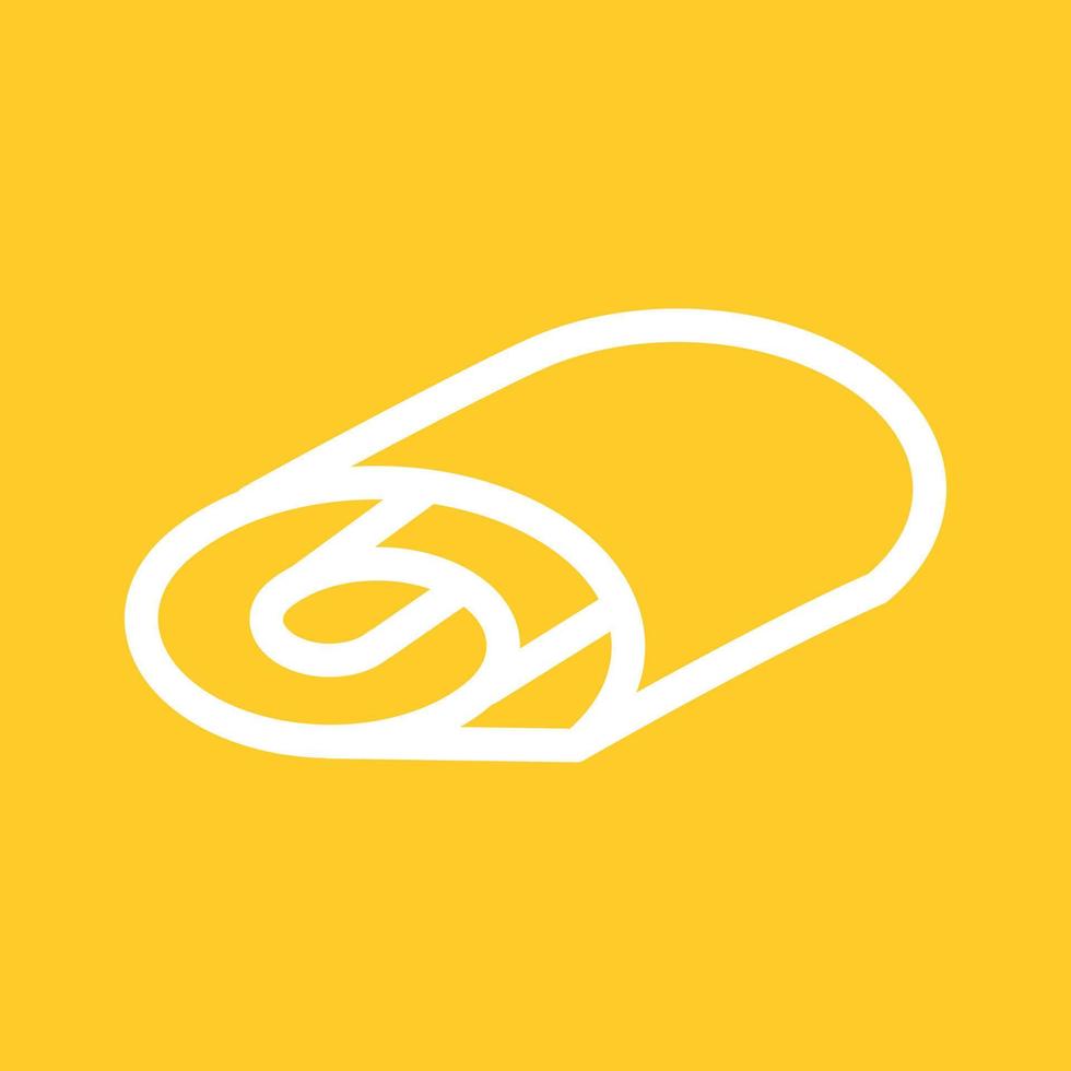 Swiss Roll Line Color Background Icon vector