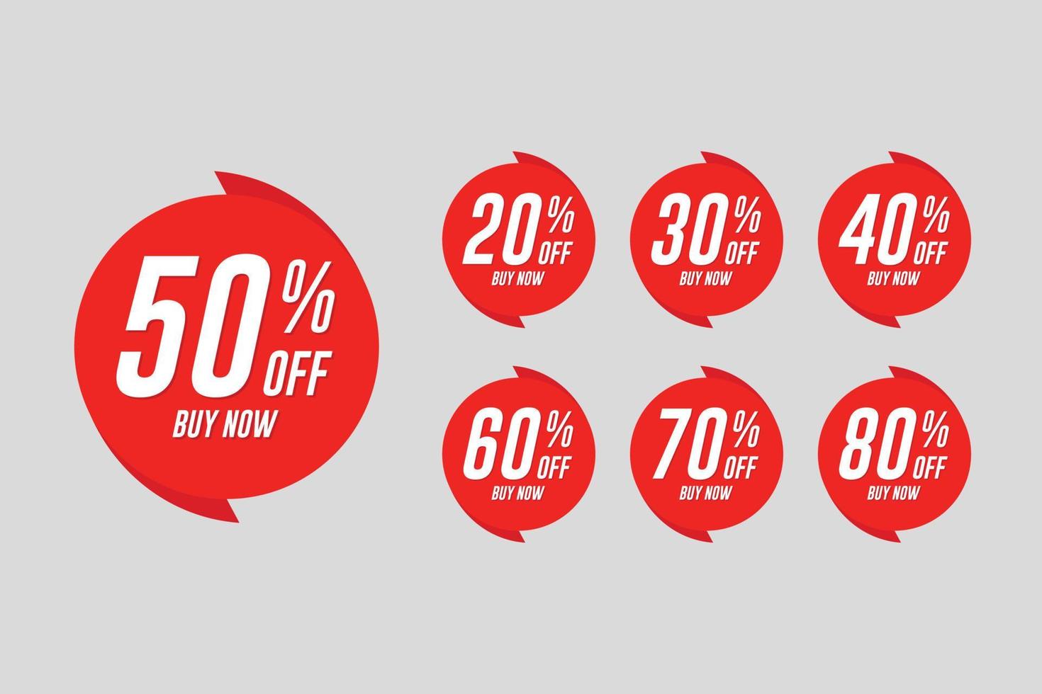 Discount sales label collection set, vector