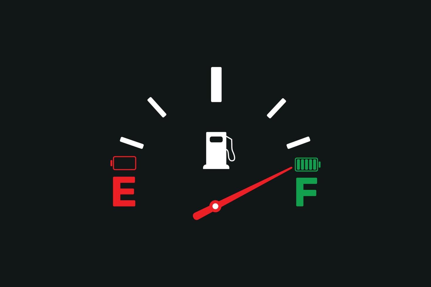 vector tacómetro e indicador de combustible vector