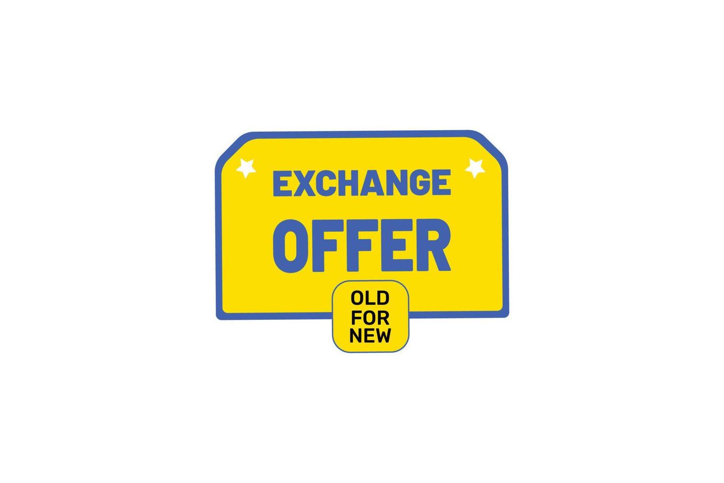 Exchange offer old for new banner design template vector